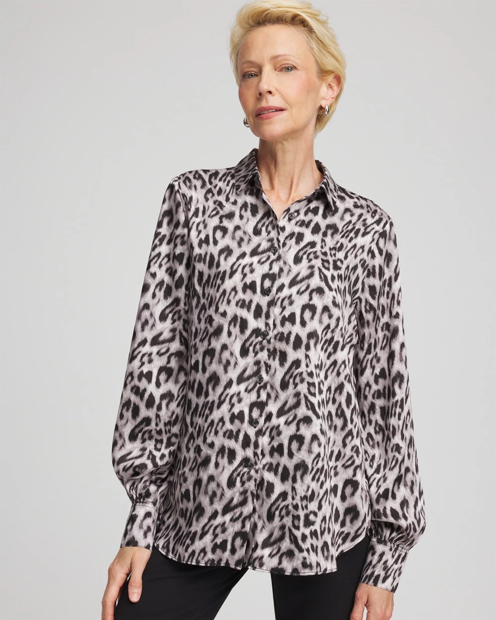Faux Silk Snowy Animal Shirt | Chico's
